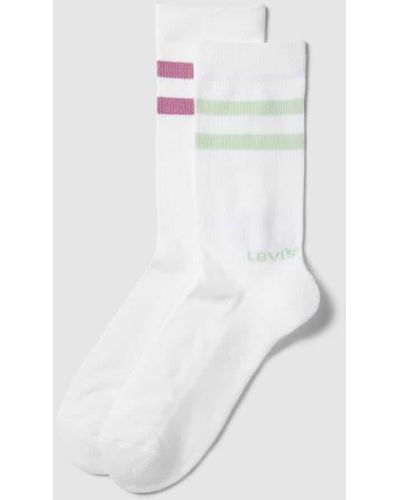 Levi's Socken mit Kontraststreifen im 2er-Pack - Weiß