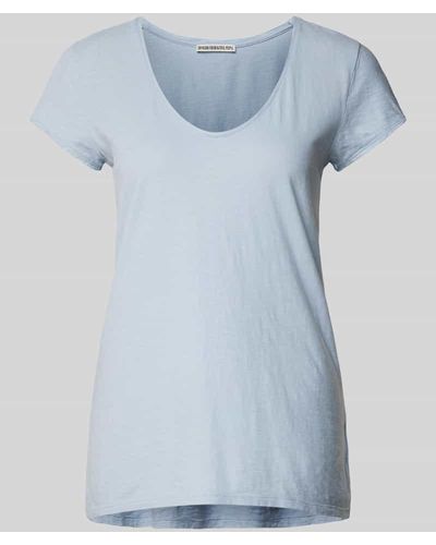 DRYKORN T-Shirt mit V-Ausschnitt Modell 'AVIVI' - Blau