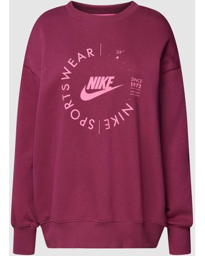Nike Sweatshirt Met Labelprint - Roze