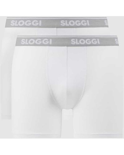 Sloggi Trunks mit Stretch-Anteil im 2er-Pack - Weiß
