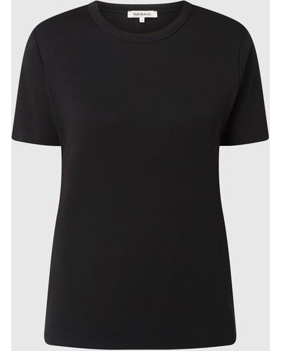 SOFT REBELS T-Shirt aus Bio-Baumwolle Modell 'Hella' - Schwarz