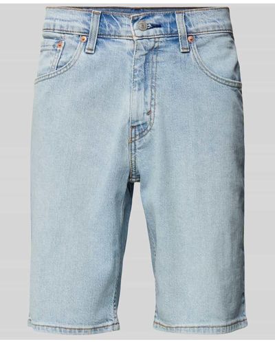 Levi's Regular Fit Jeansshorts mit Knopfverschluss - Blau