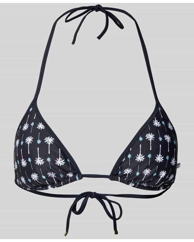 Tommy Hilfiger Bikini-Oberteil mit Allover-Muster - Blau