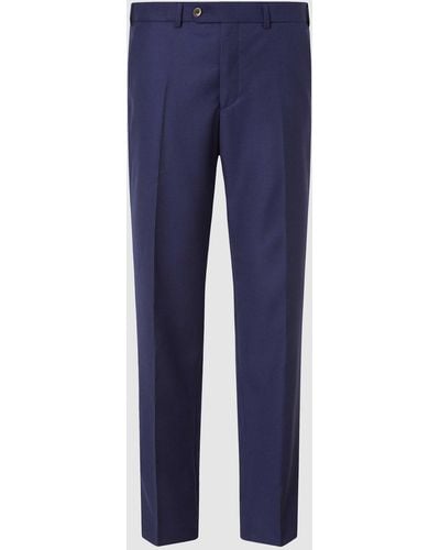 DIGEL Modern Fit Pantalon Van Scheerwol - Blauw