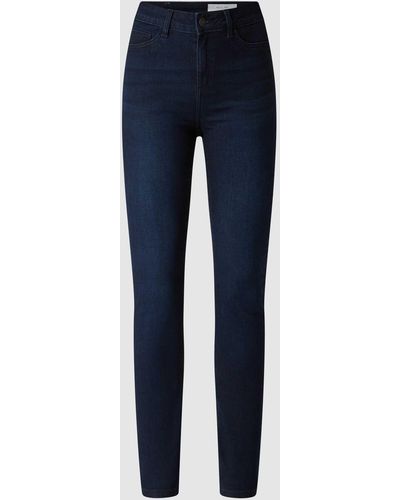 Noisy May Skinny Fit High Waist Jeans mit Stretch-Anteil Modell 'Callie' - Blau