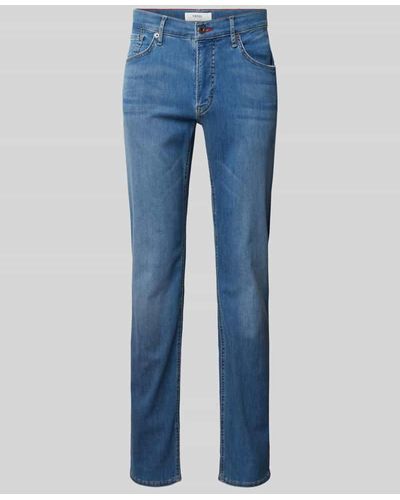 Brax Straight Fit Jeans mit Label-Patch Modell 'CHUCK' - Blau