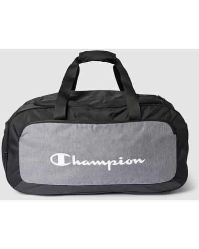 Champion Duffle Bag mit Label-Print - Schwarz