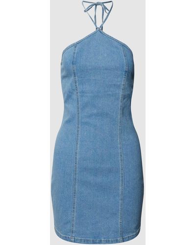 Noisy May Jeanskleid mit Neckholder Modell 'NICKY' - Blau