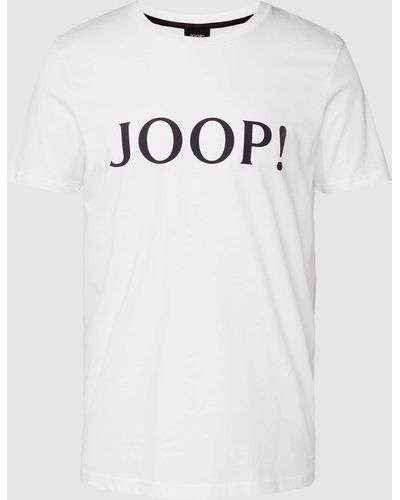 Joop! T-shirt Met Labelprint - Wit