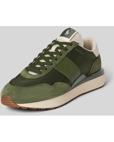 Polo Ralph Lauren Sneakers Met Labelstitching - Groen