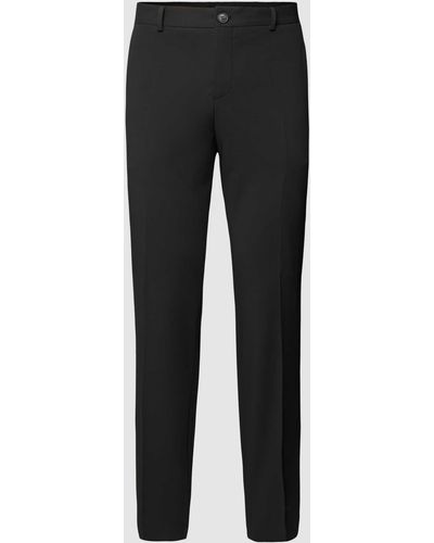 SELECTED Slim Fit Pantalon Met Knoop- En Ritssluiting - Zwart