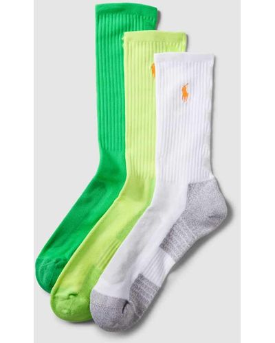 Polo Ralph Lauren Socken mit Logo-Stitching im 3er-Pack - Grün