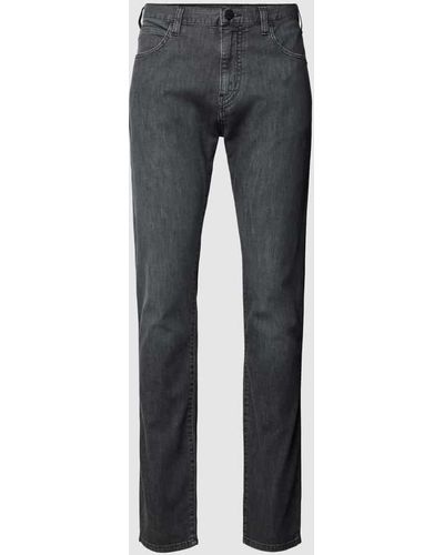 Emporio Armani Regular Fit Jeans mit Label-Applikation - Grau