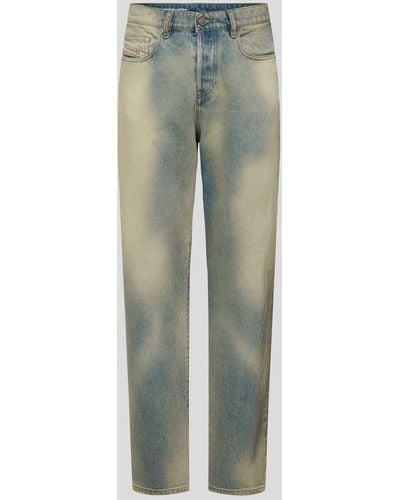 DIESEL Jeans im Used-Look mit Label-Detail - Grün