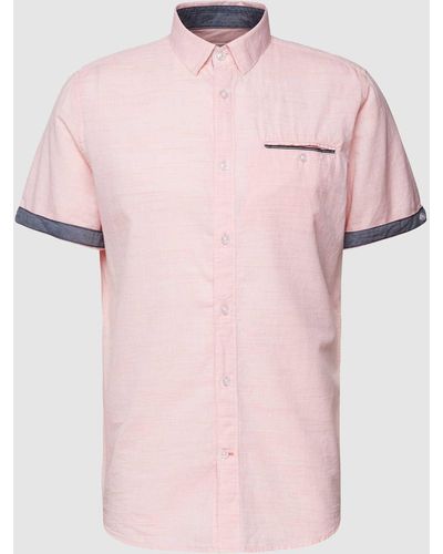 Tom Tailor Regular Fit Vrijetijdsoverhemd Met Kentkraag - Roze