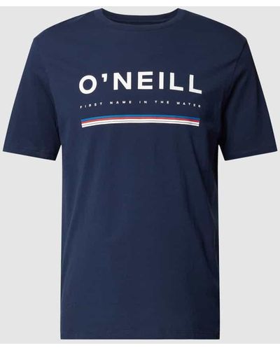 O'neill Sportswear T-Shirt mit Label-Print Modell 'ARROWHEAD' - Blau