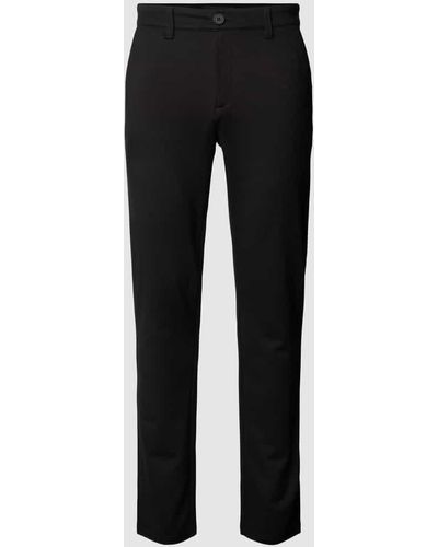 Blend Slim Fit Hose mit elastischem Bund Modell 'Langford' - Schwarz