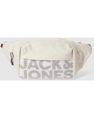 Jack & Jones Umhängetasche mit Label-Print Modell 'CASHFORD' - Natur