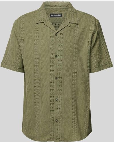 Antony Morato Regular Fit Freizeithemd mit Reverskragen - Grün
