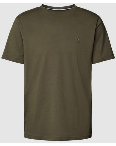 Lerros T-Shirt mit Logo-Stitching - Grün
