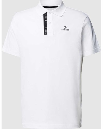 Bogner Fire + Ice Regular Fit Poloshirt Met Labelprint - Wit