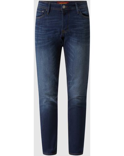 Jack & Jones Skinny Fit Jeans mit rückseitigem Label-Patch - Blau
