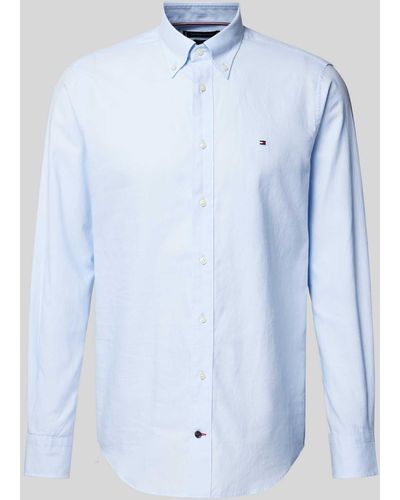 Tommy Hilfiger Business-Hemd mit Button-Down-Kragen Modell 'Henry' - Blau