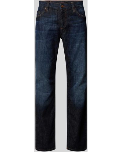 ALBERTO Regular Fit Jeans im 5-Pocket-Design Modell "Pipe" - Blau