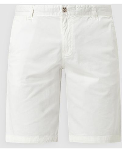 Fynch-Hatton Chino-Shorts mit Stretch-Anteil - Weiß