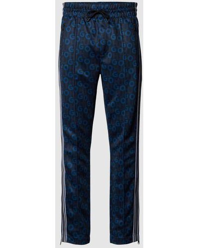 HUGO Sweatpants mit Logo-Muster Modell 'Datalas' - Blau