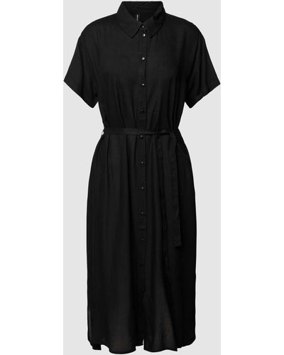 Vero Moda Midi-jurk Met All-over Dierenprint - Zwart