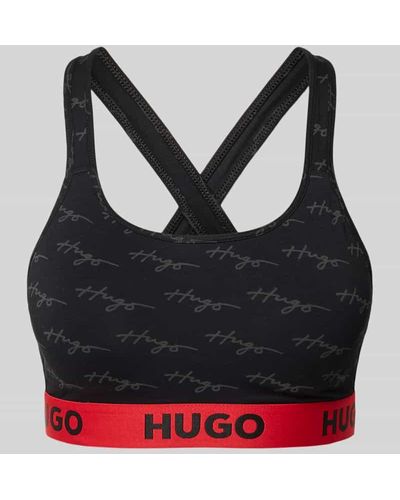 HUGO Bralette mit elastischem Label-Bund - Schwarz