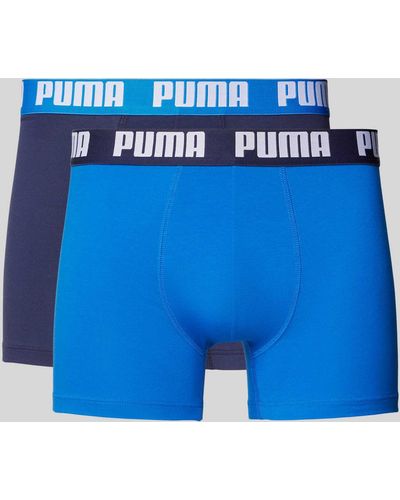 PUMA Boxershort Met Labeldetail - Blauw