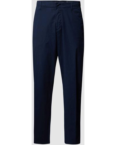 Marc O' Polo Relaxed Fit Stoffen Broek Met All-over Motief - Blauw