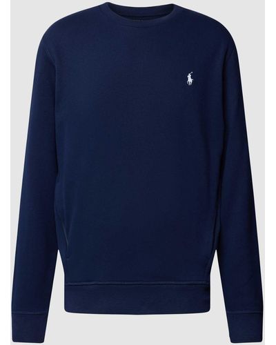 Polo Ralph Lauren Sweatshirt Met Labelstitching - Blauw