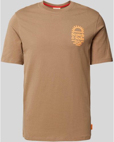 Scotch & Soda T-Shirt mit Label-Print - Natur