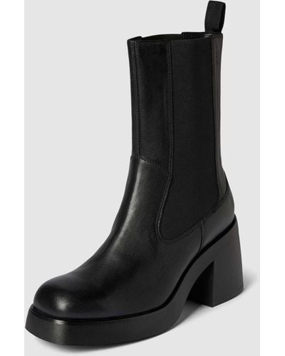 Vagabond Shoemakers Chelsea Boots aus Leder in unifarbenem Design Modell 'BROOKE' - Schwarz