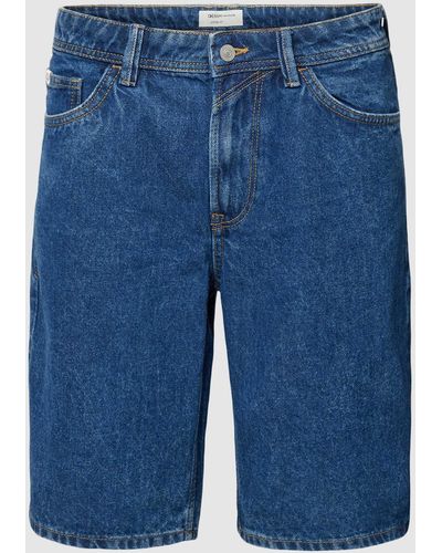 Tom Tailor Loose Fit Jeansshorts im Destroyed-Look - Blau