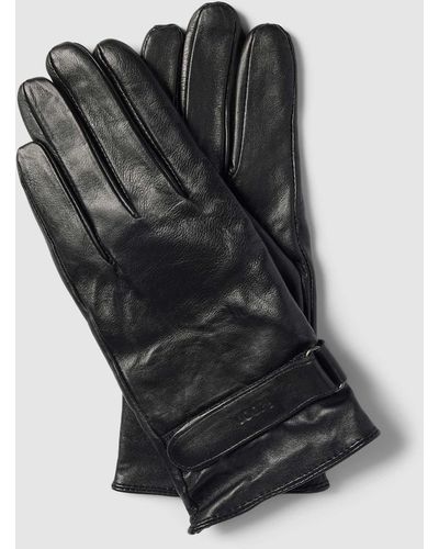 Joop! Handschoenen Van Schapenleer Met Trensje - Zwart