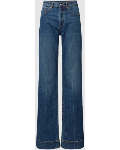 Zadig & Voltaire Bootcut Jeans Met Persplooien - Blauw