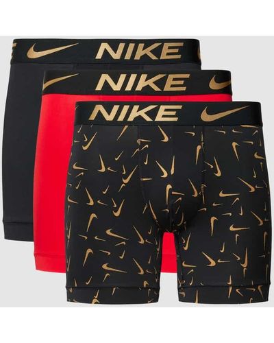 Nike Boxershorts mit elastischem Logo-Bund im 3er-Pack - Rot