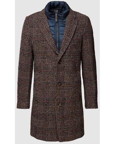 Tom Tailor Mantel mit herausnehmbarem Reißverschluss Modell 'Wool Coat' - Braun