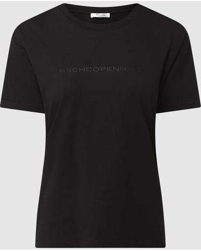 MSCH Copenhagen T-Shirt aus Bio-Baumwolle Modell 'Liv' - Schwarz