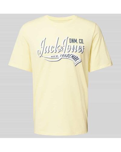 Jack & Jones T-Shirt mit Label-Print - Mettallic