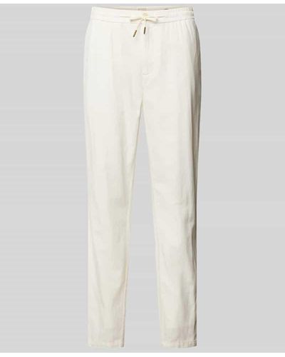 Scotch & Soda Straight Fit Hose in unifarbenem Design Modell 'WARREN' - Weiß