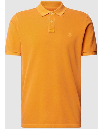 Marc O' Polo Poloshirt mit Label-Detail - Orange