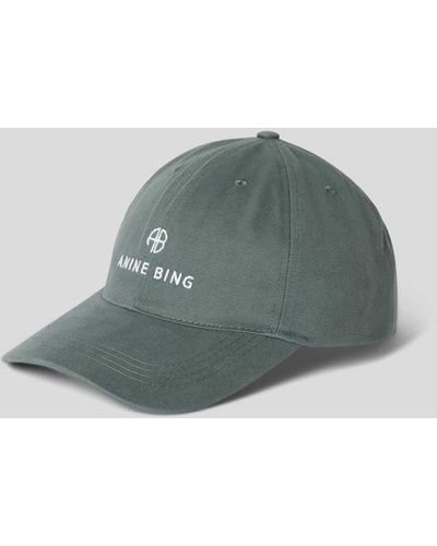 Anine Bing Basecap mit Label-Stitching - Blau