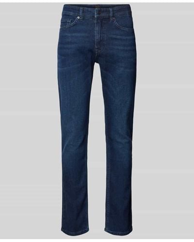 BOSS Slim Fit Jeans mit Label-Detail Modell 'DELAWARE' - Blau