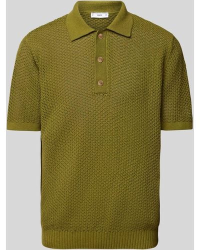 Mango Regular Fit Poloshirt mit Knopfleiste Modell 'LIBRE' - Grün