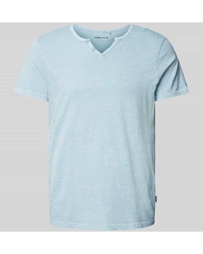 Blend T-Shirt in Melange-Optik Modell 'NOOS' - Blau